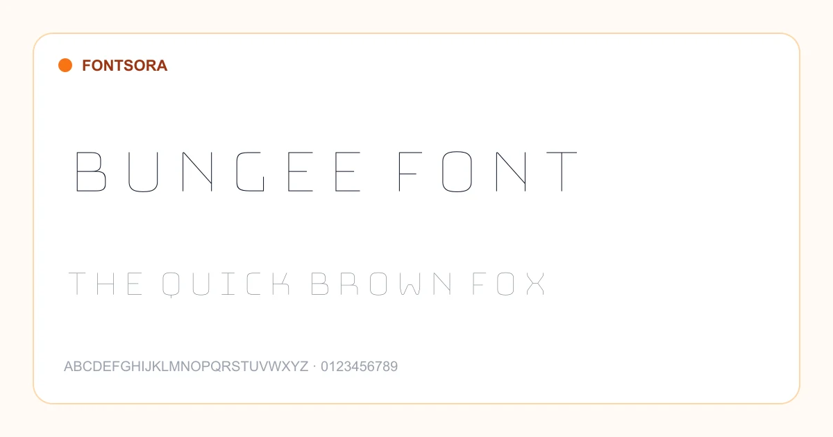 Bungee Font font preview