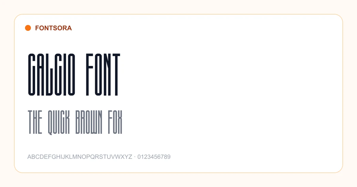 Calcio Font font preview