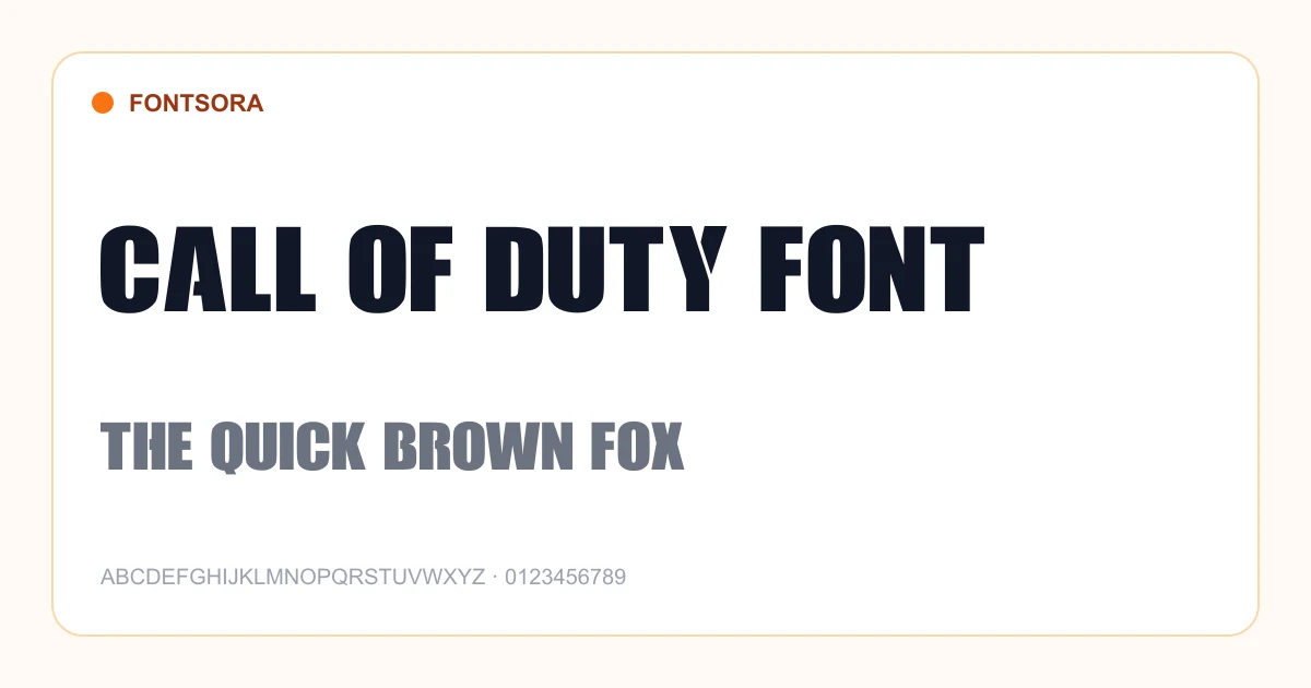 Call Of Duty Font font preview