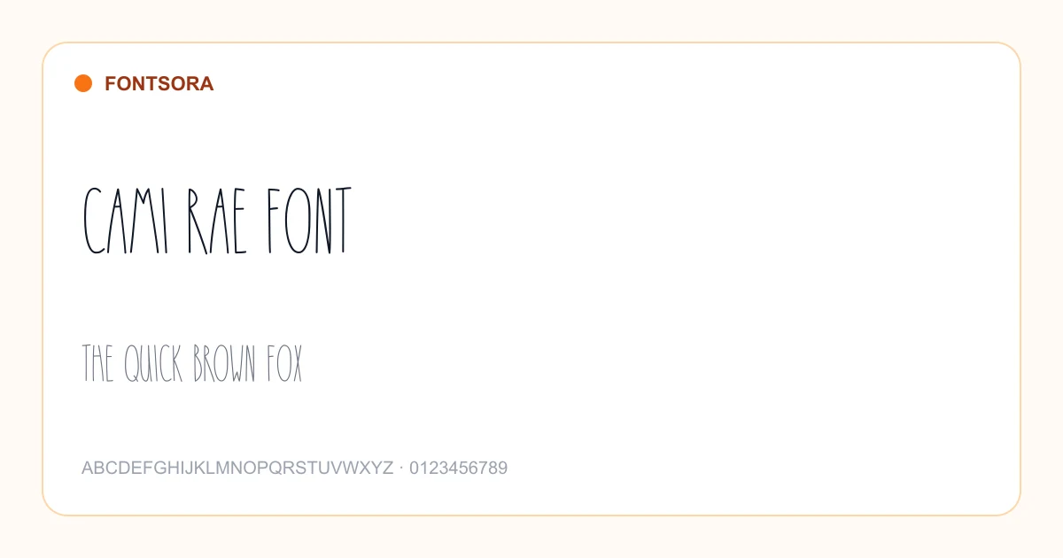 Cami Rae Font font preview