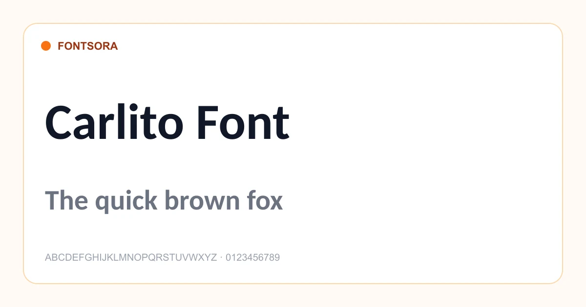 Carlito Font font preview