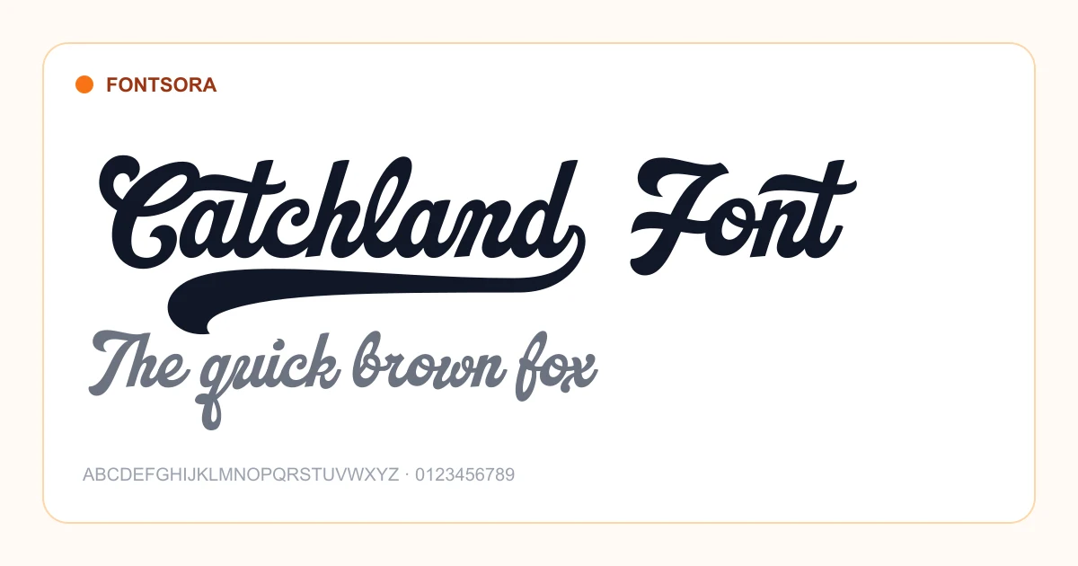 Catchland Font font preview