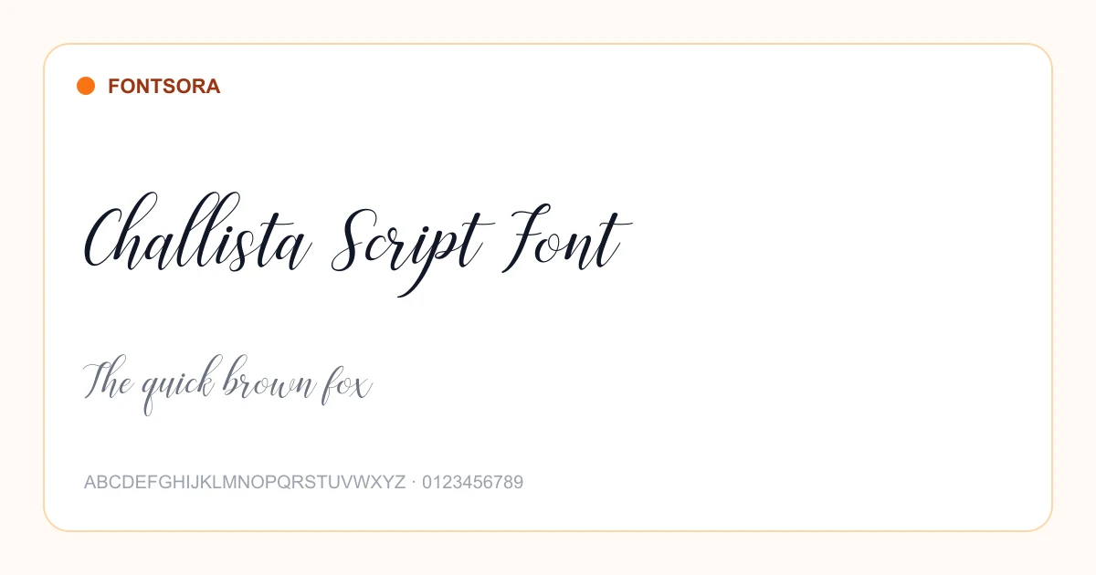 Challista Script Font font preview