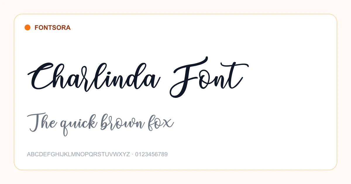 Charlinda Font font preview