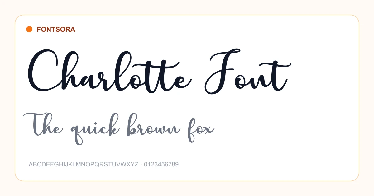 Charlotte Font font preview