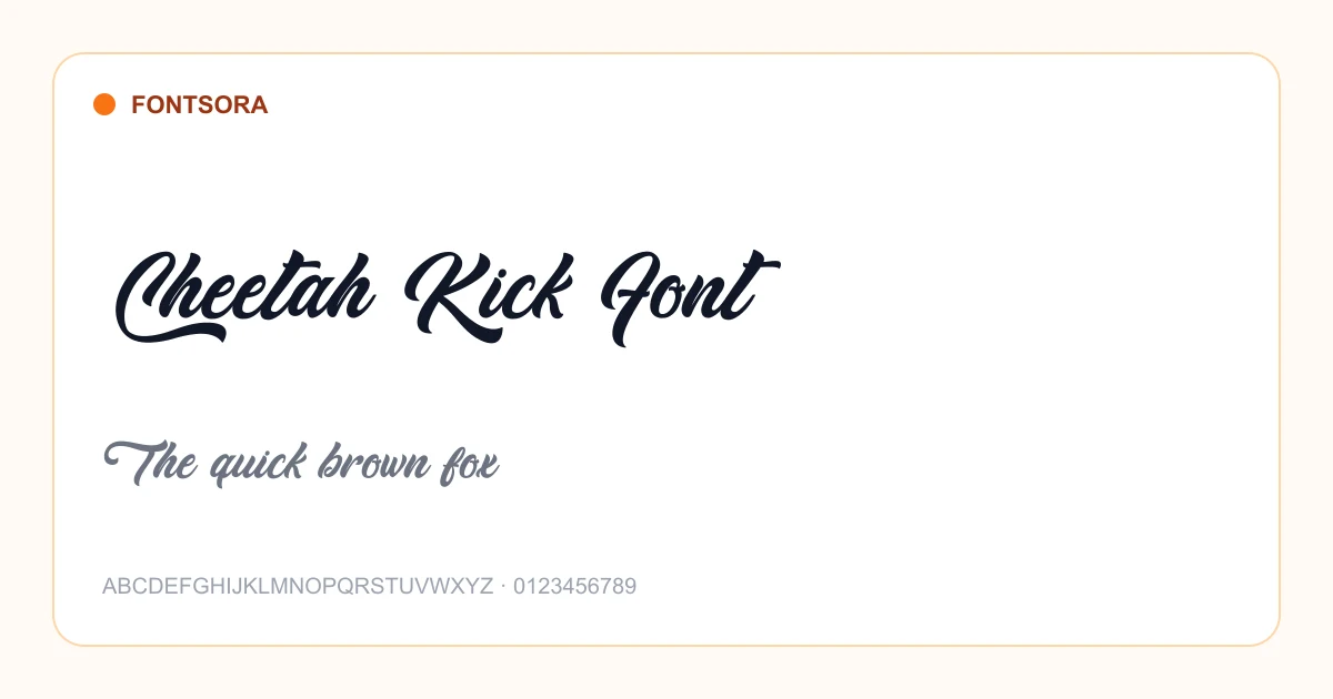 Cheetah Kick Font font preview