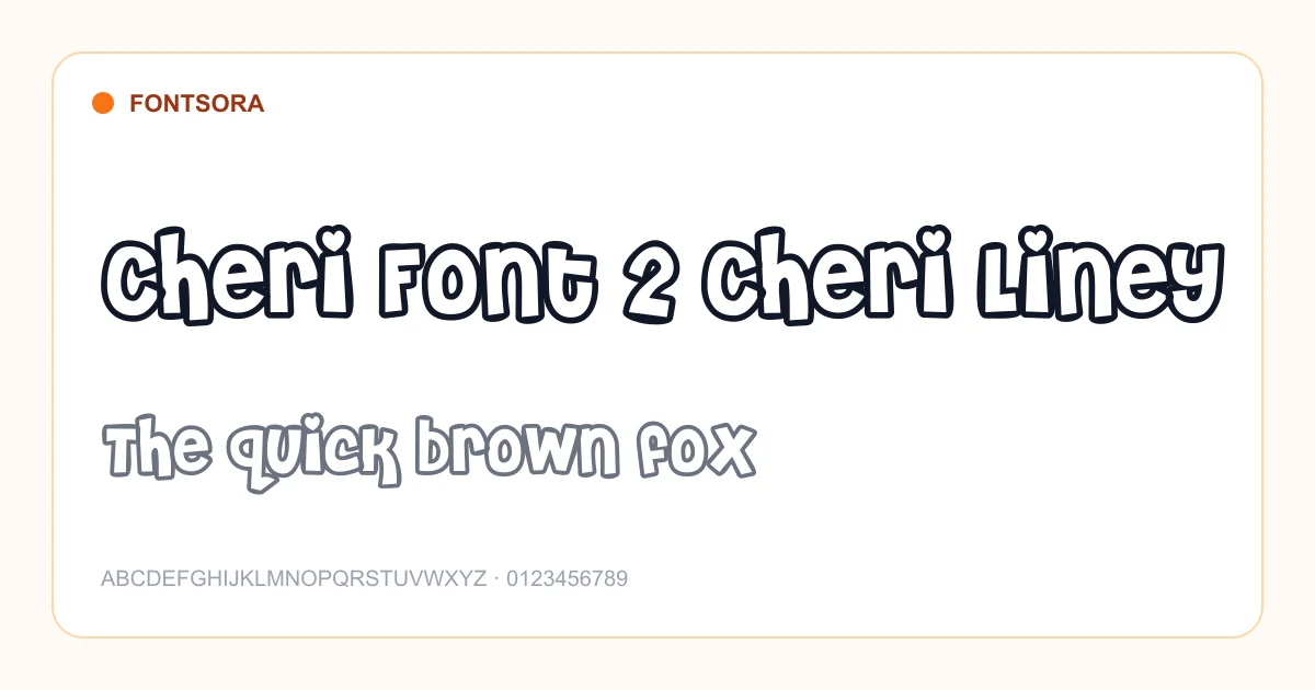 Cheri Font 2 Cheri Liney font preview