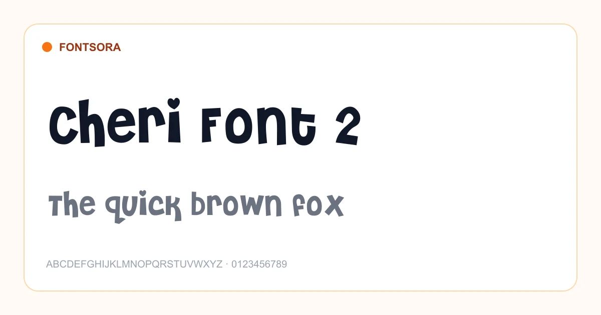 Cheri Font 2 font preview