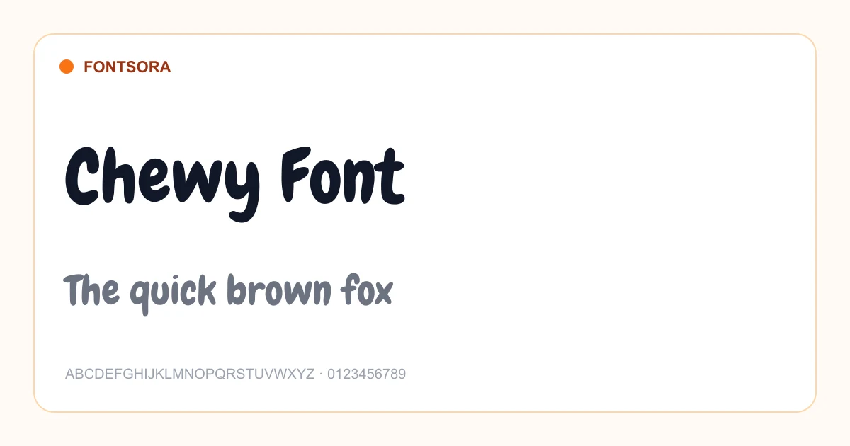 Chewy Font font preview