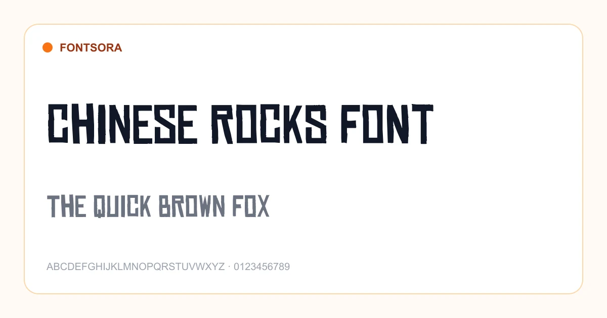 Chinese Rocks Font font preview