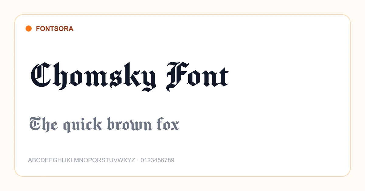Chomsky Font font preview