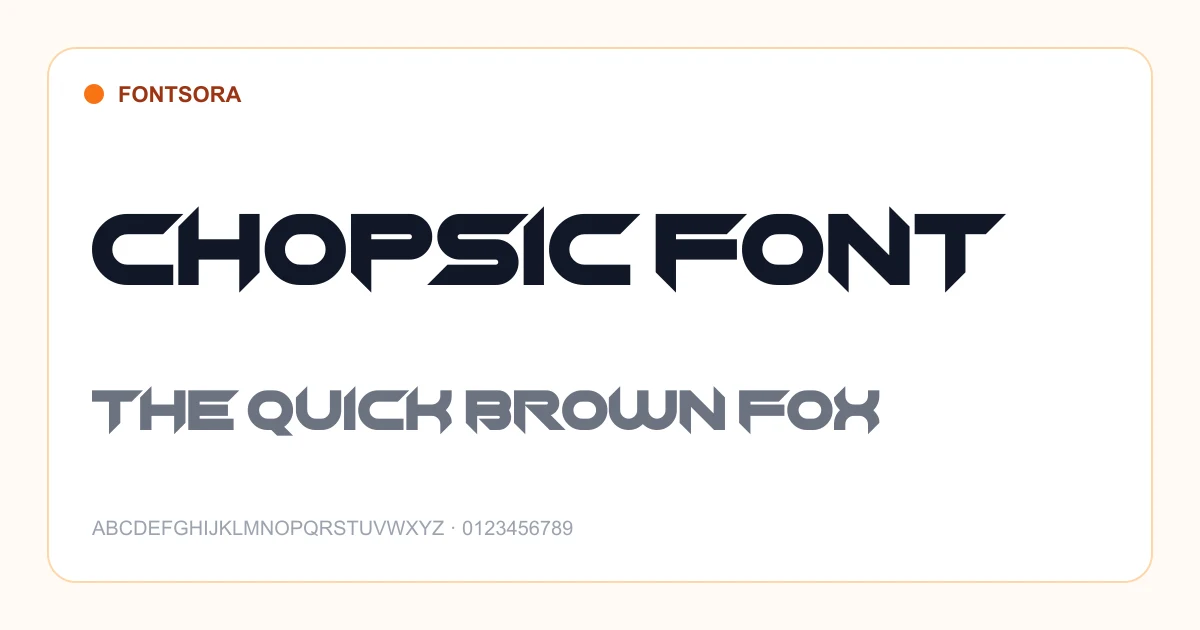 Chopsic Font font preview