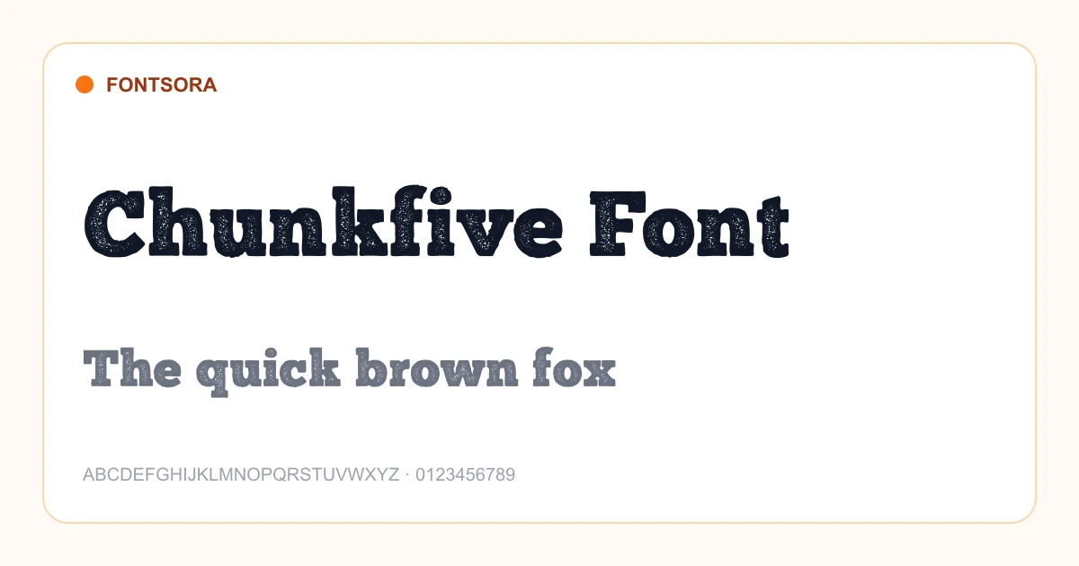 Chunkfive Font font preview