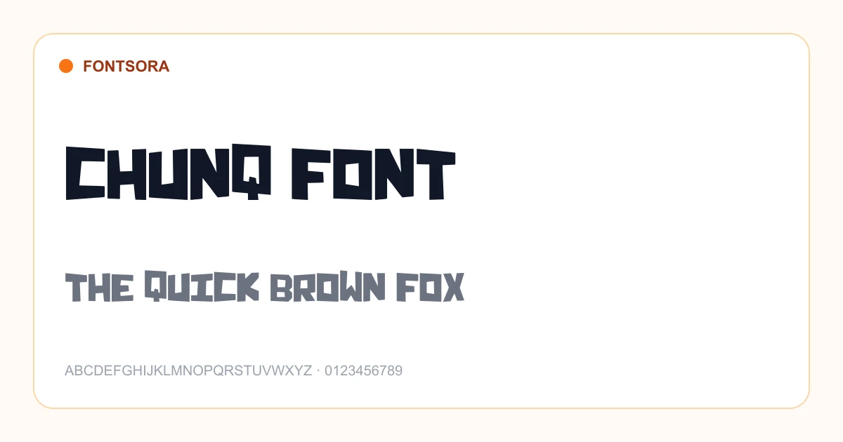 Chunq Font font preview