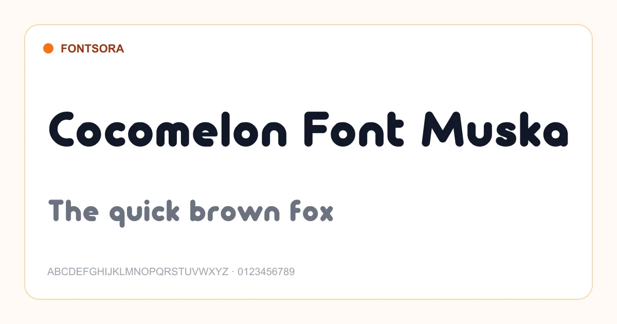 Cocomelon Font Muska font preview