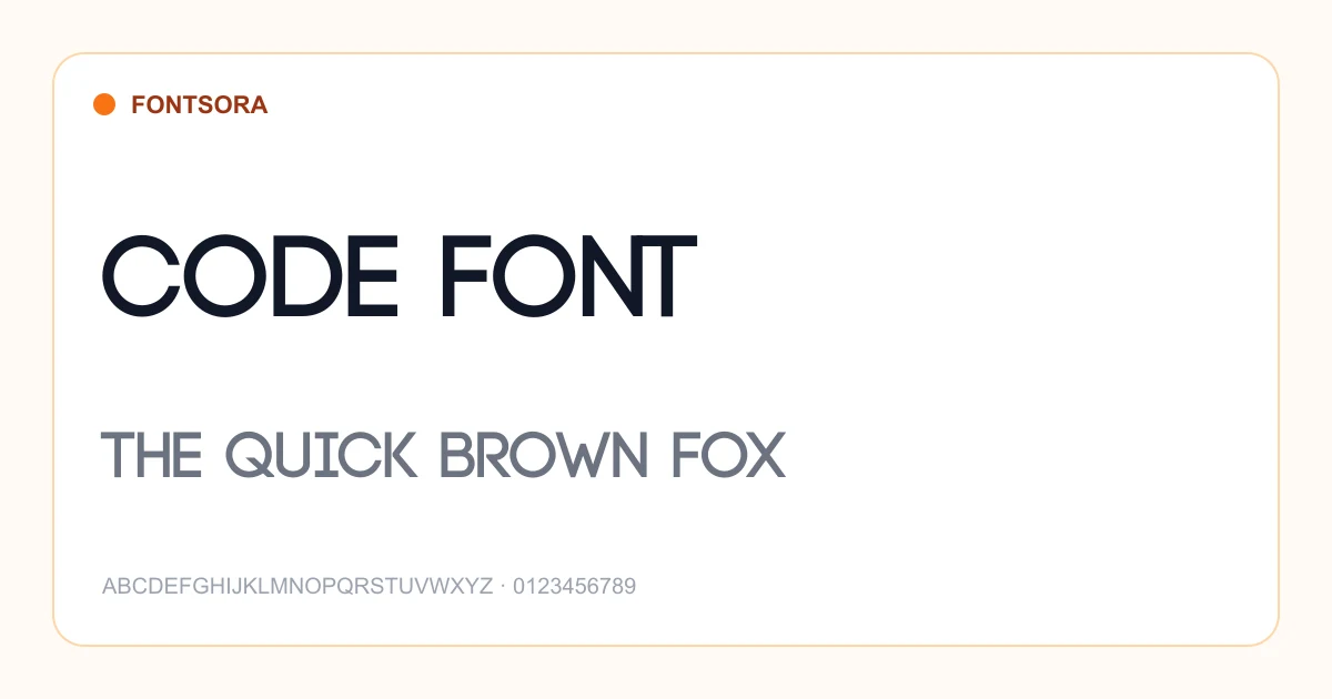 Code Font font preview