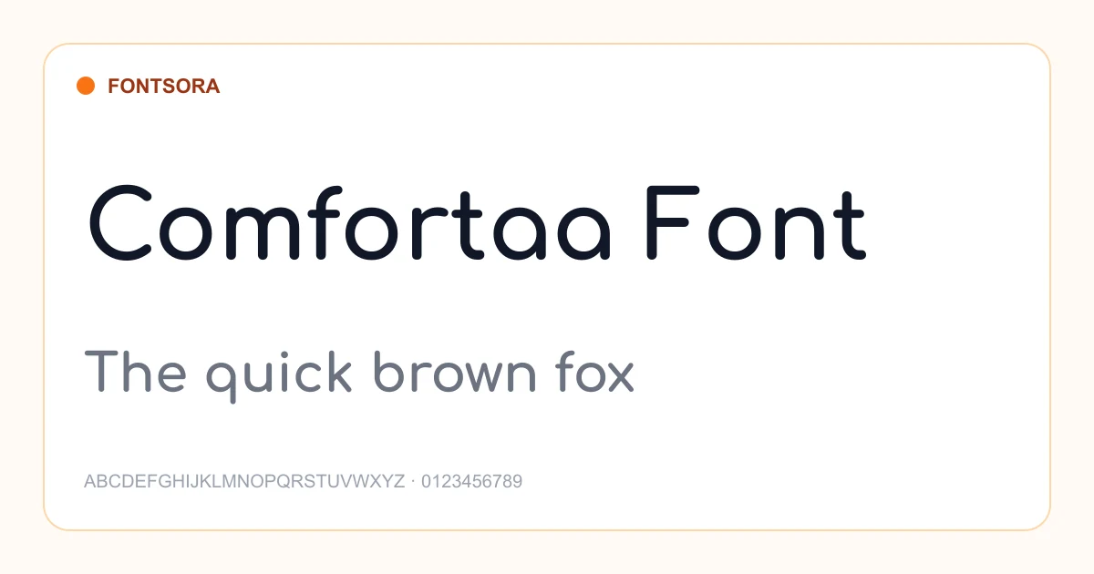 Comfortaa Font font preview
