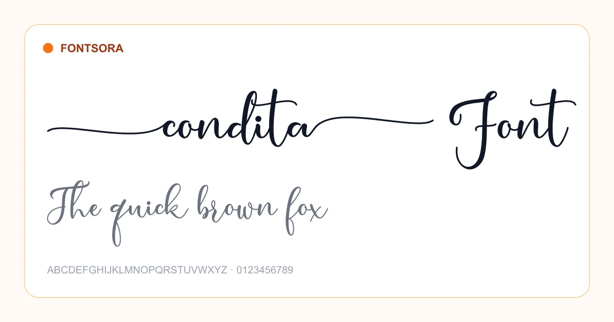 Condita Font font preview