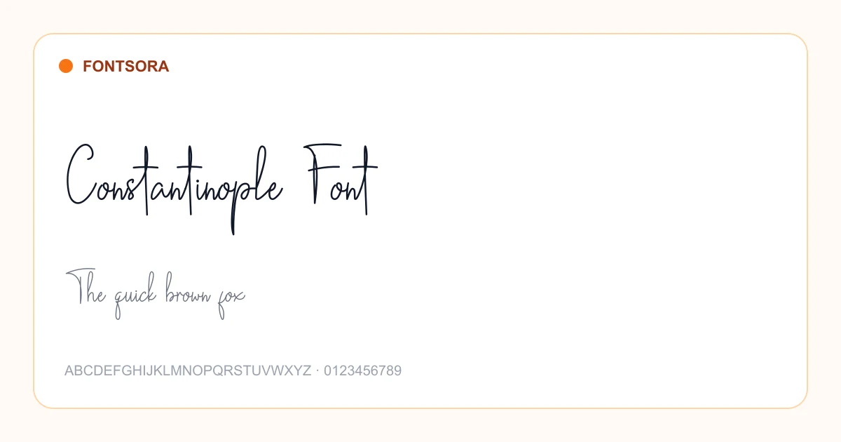 Constantinople Font font preview
