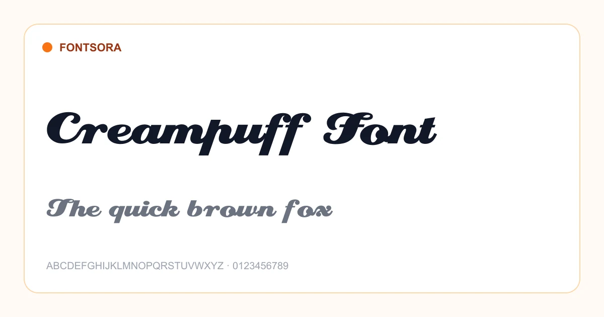 Creampuff Font font preview