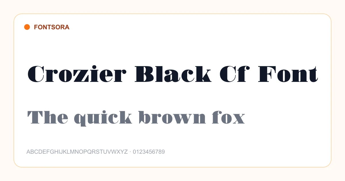 Crozier Black Cf Font font preview