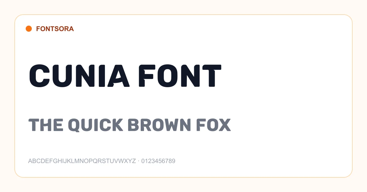 Cunia Font font preview
