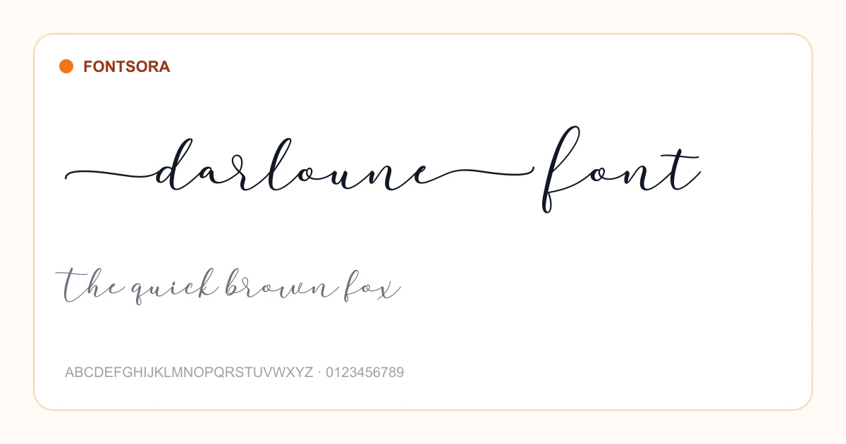 Darloune Font font preview