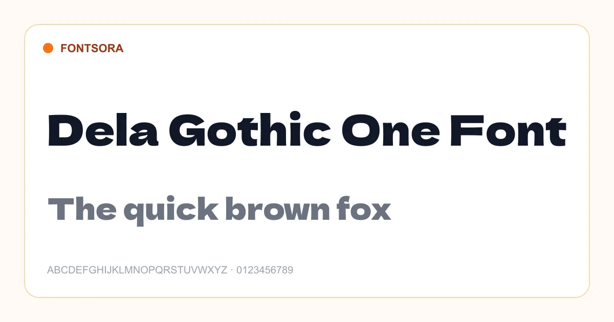 Dela Gothic One Font font preview