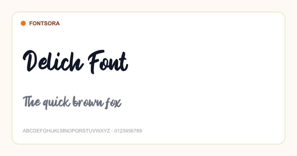 Delich Font font preview