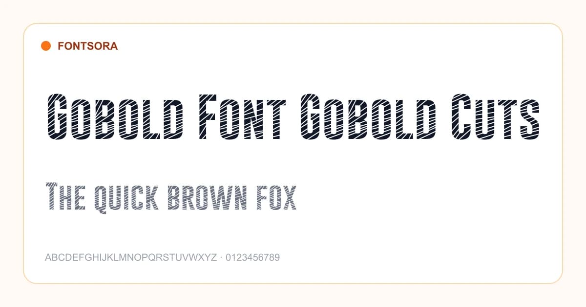 Gobold Font Gobold Cuts font preview
