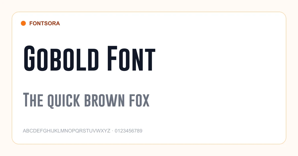 Gobold Font font preview