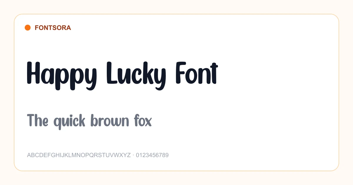 Happy Lucky Font font preview