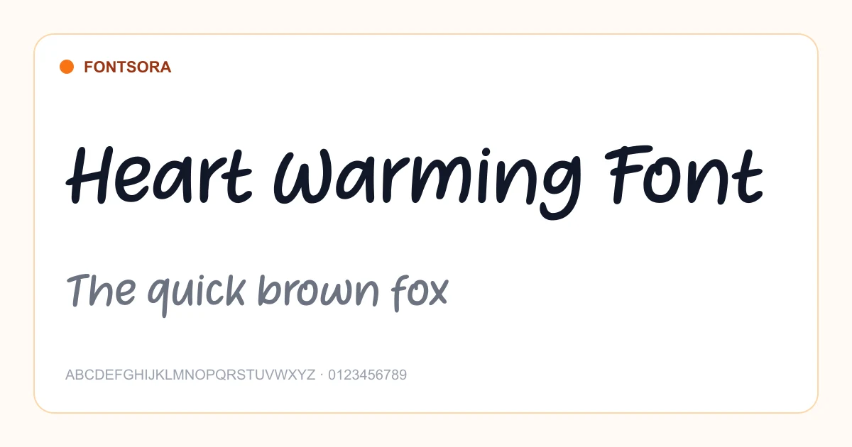 Heart Warming Font font preview