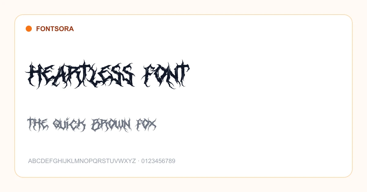 Heartless Font font preview