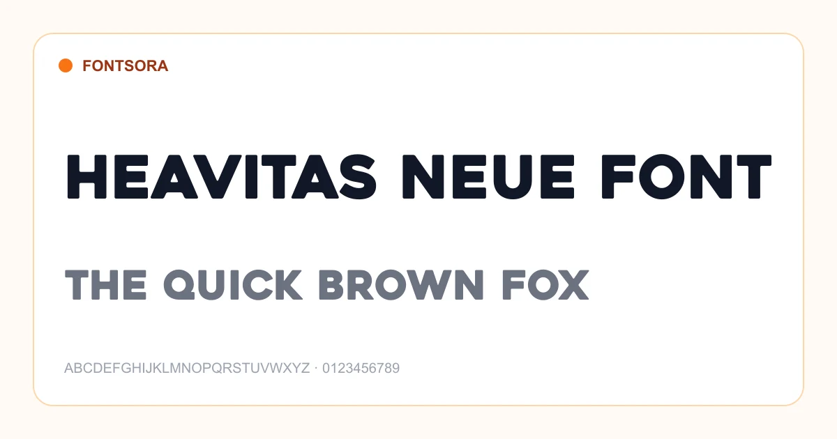 Heavitas Neue Font font preview