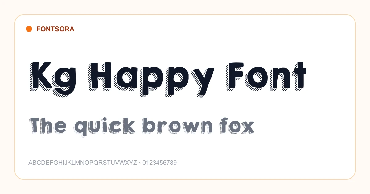 Kg Happy Font font preview