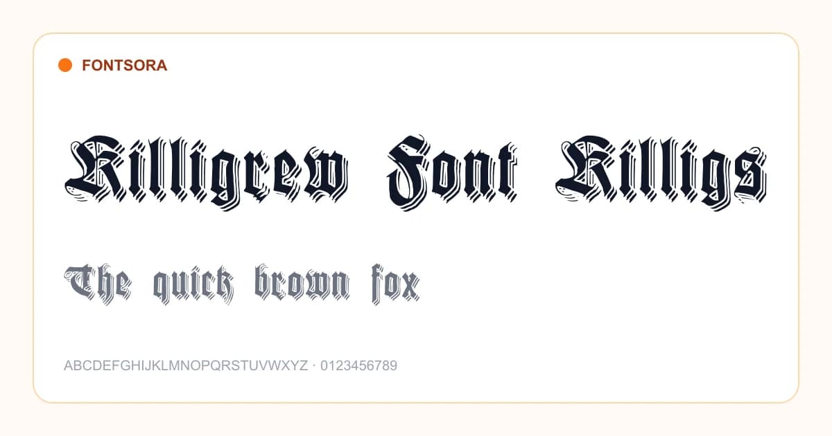 Killigrew Font Killigs font preview