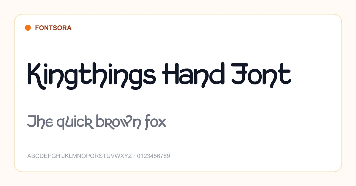 Kingthings Hand Font font preview