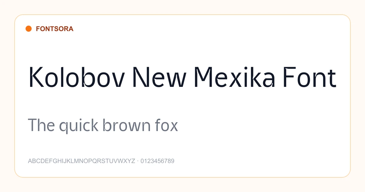 Kolobov New Mexika Font font preview