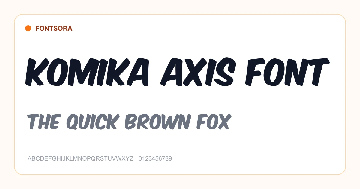 Komika Axis Font font preview