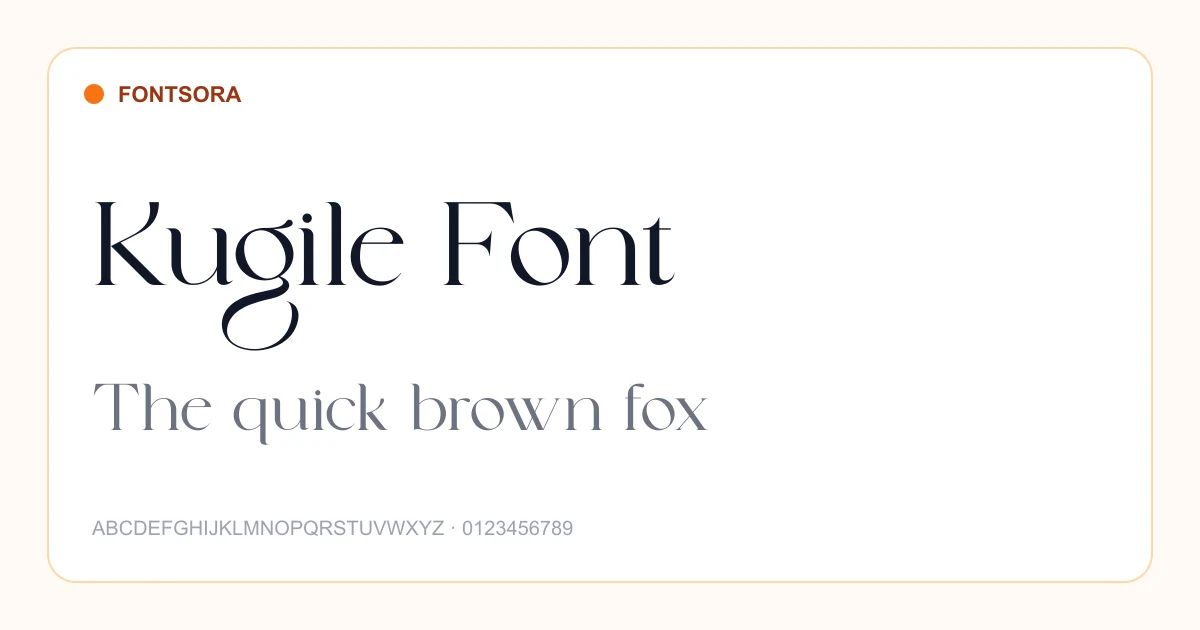 Kugile Font font preview