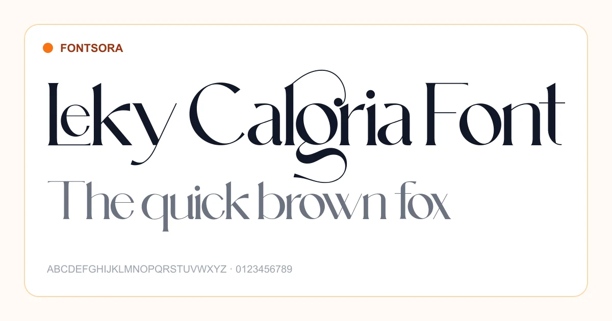 Leky Calgria Font font preview