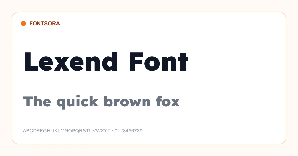 Lexend Font font preview