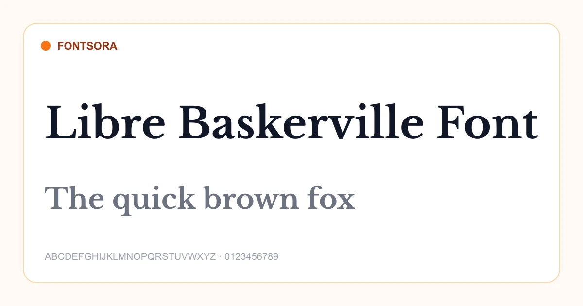 Libre Baskerville Font font preview
