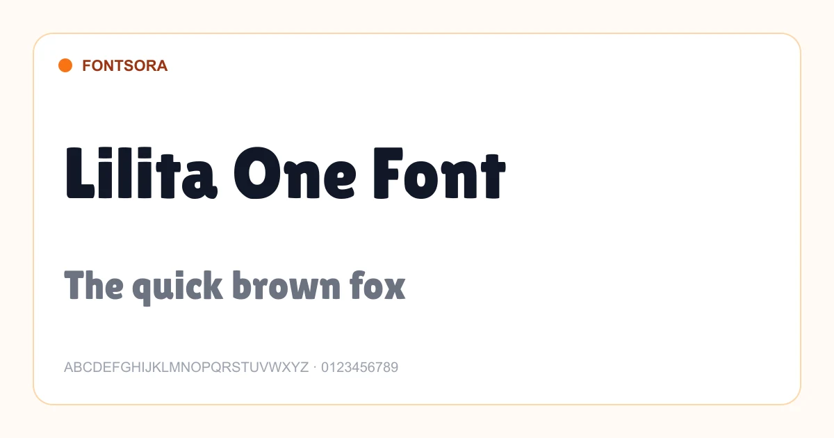 Lilita One Font font preview