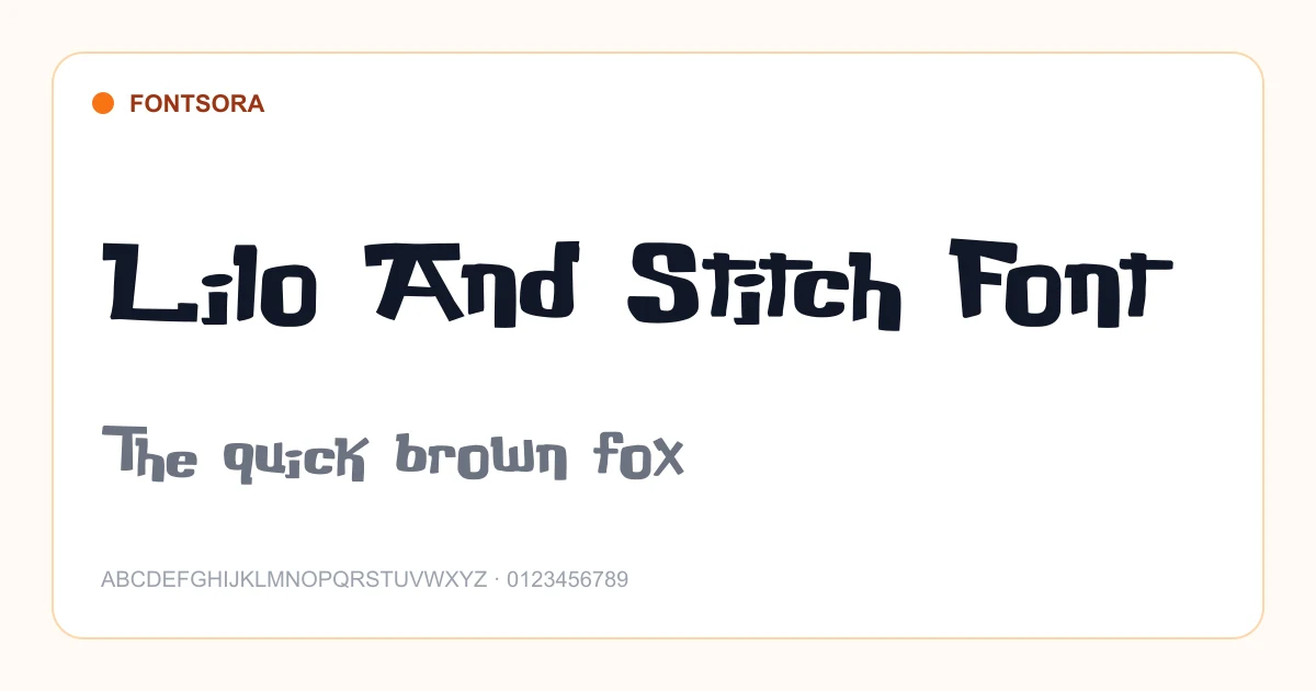Lilo And Stitch Font font preview