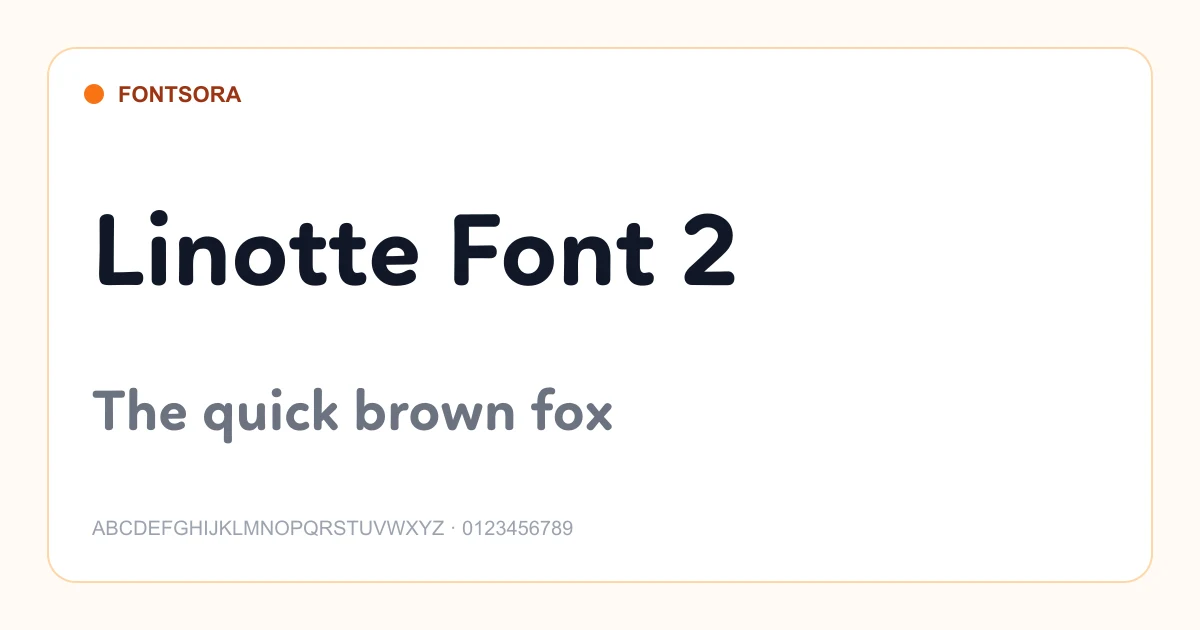 Linotte Font 2 font preview
