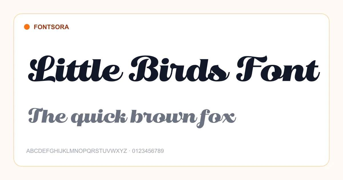 Little Birds Font font preview