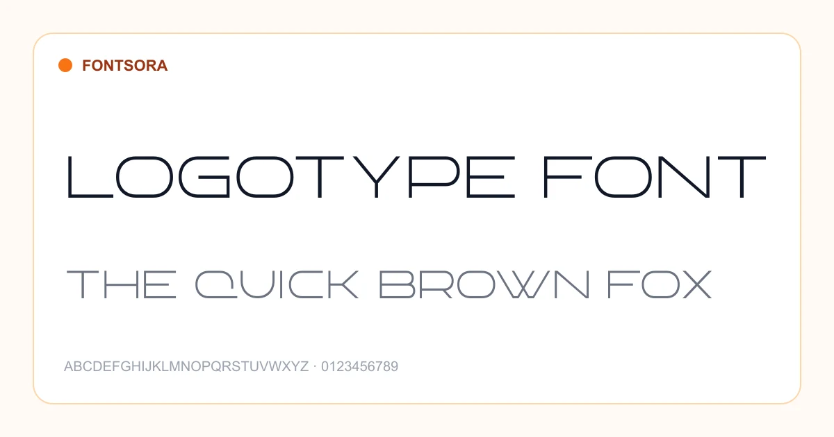 Logotype Font font preview