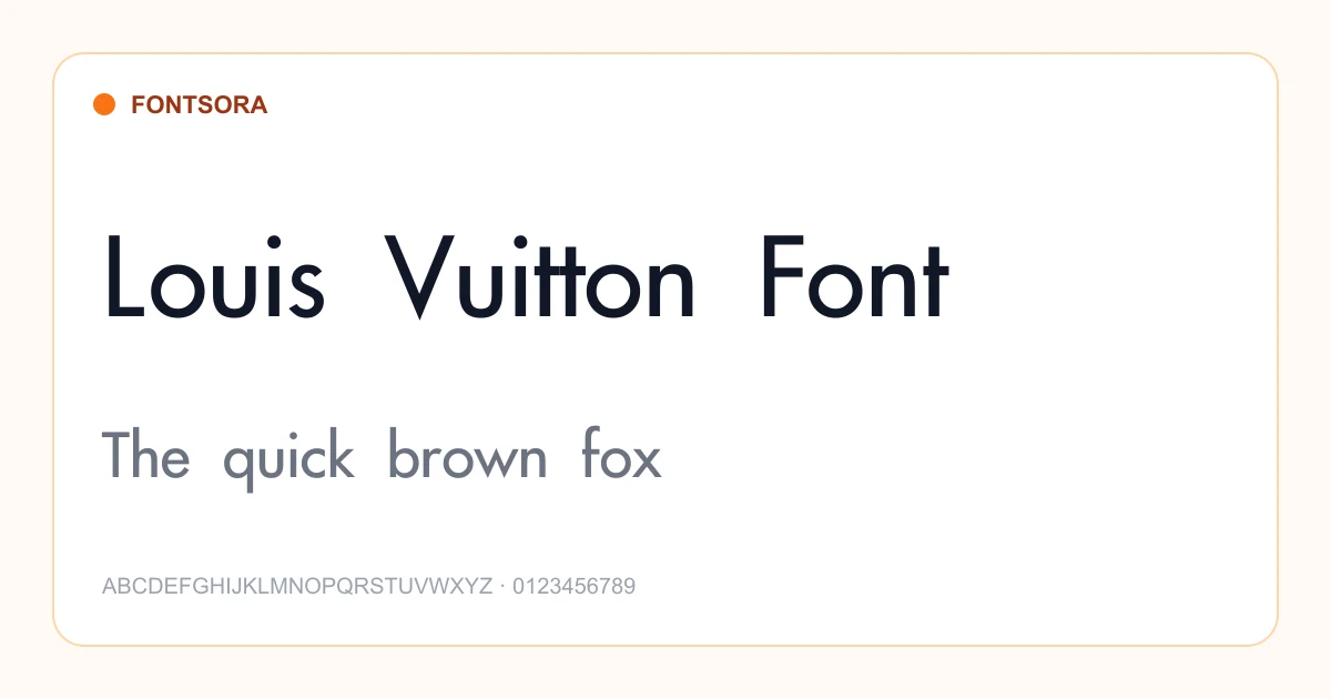 Louis Vuitton Font font preview